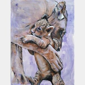 Löwenmutter - 80x60cm
